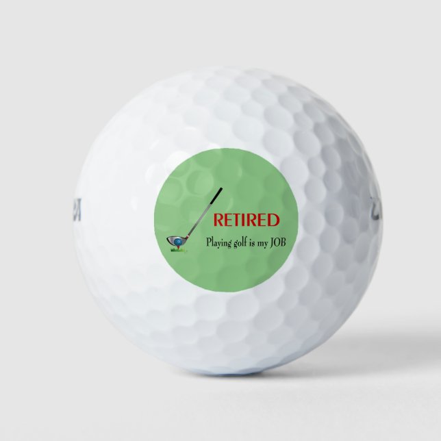 Sonnengolfbälle, Zitat, Cooles Golfer-Logo Golfball (Vorderseite)
