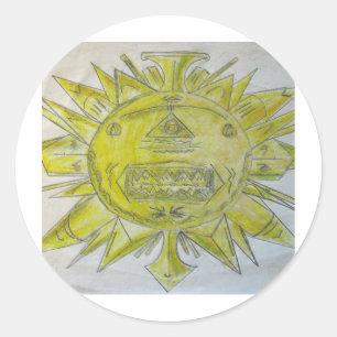 Sonnengott Runder Aufkleber