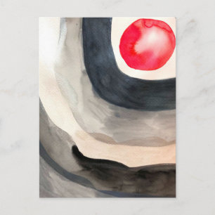 Sonnengrau und Schwarz abstrakt moderne Kunst Postkarte