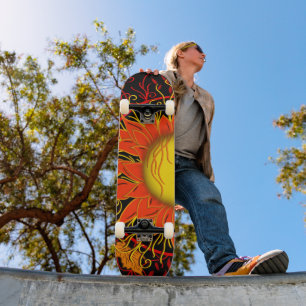 Sonnenhang, Abstrakte Sonnenstrahlen Skateboard