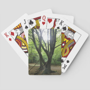 Sonnenhimmel-Spielkarten aus Holz Spielkarten