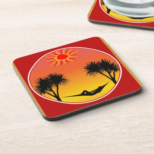 Sonnenhungrige Getränkeabdeckung Getränkeuntersetzer (Linke Seite)