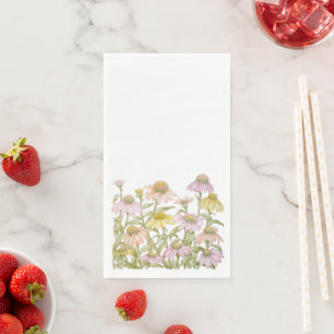 Sonnenhüte Aquarell Botanische Kunst Papier-Tücher Serviette