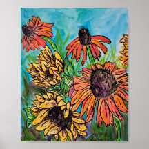 Sonnenhüte und Sonnenblumen