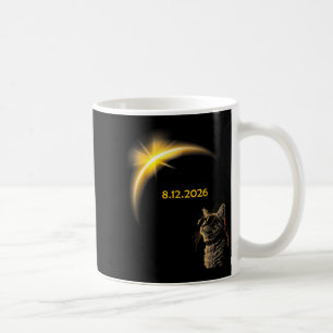 Sonnenkatze-Eclipse-Ansicht Totalität 12. August 2 Kaffeetasse