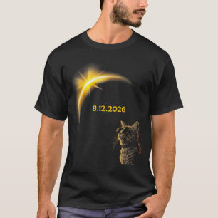 Sonnenkatze-Eclipse-Ansicht Totalität 12. August 2 T-Shirt