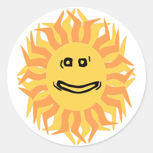 Sonnenkleber Runder Aufkleber (Vorderseite)