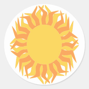 Sonnenkleber Runder Aufkleber