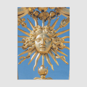 Sonnenkönig am goldenen Tor des Schlosses von Vers Seidenpapier