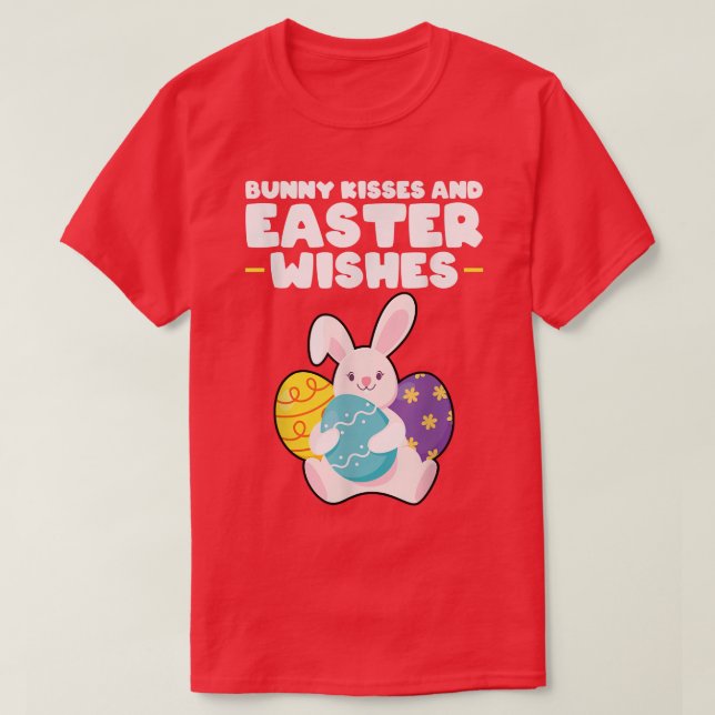 Sonnenküsse und Ostern wünscht Ostern T-Shirt (Design vorne)