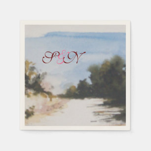 SONNENLAND IM MONOGRAMM DER TUSKANER SERVIETTE