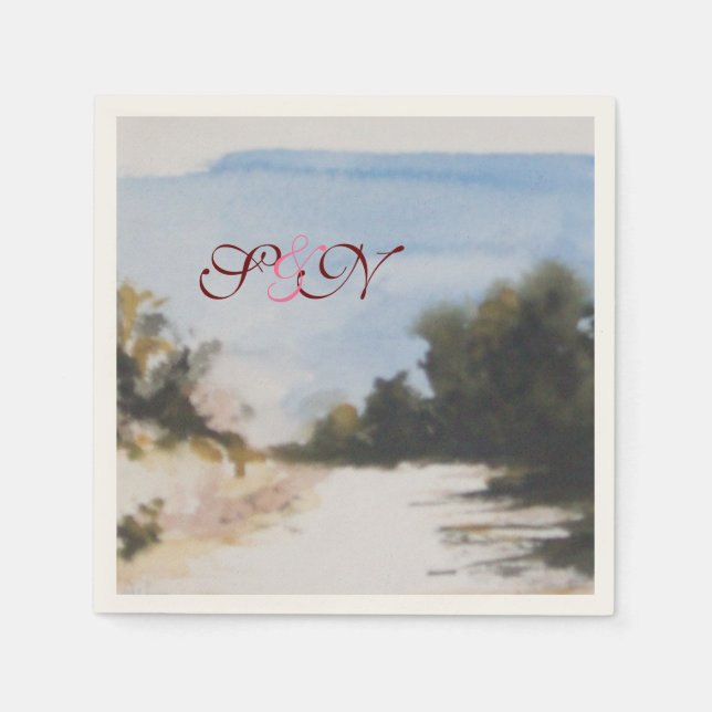 SONNENLAND IM MONOGRAMM DER TUSKANER SERVIETTE (Vorderseite)