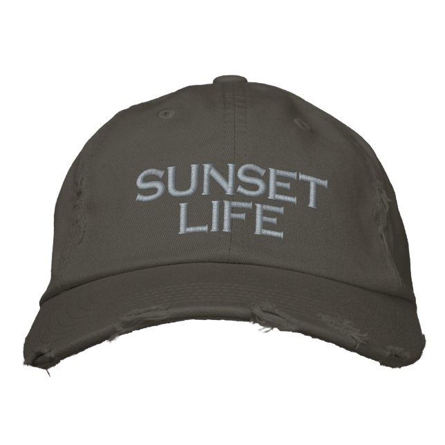 SONNENLEBEN BESTICKTE BASEBALLKAPPE (Vorderseite)