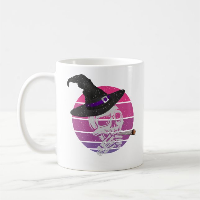 Sonnenlich und Beängstigend rauchend Zigarette Kaffeetasse (Links)