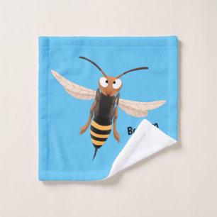 Sonnenlich wütende Hornet Wespe Cartoon Illustrati Badhandtuch Set