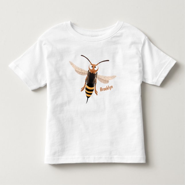 Sonnenlich wütende Hornet Wespe Cartoon Illustrati Kleinkind T-shirt (Vorderseite)