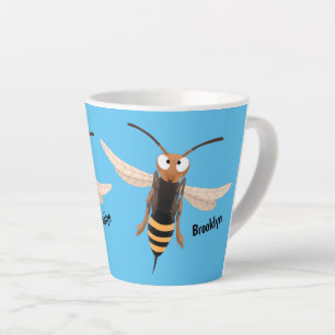 Sonnenlich wütende Hornet Wespe Cartoon Illustrati Milchtasse