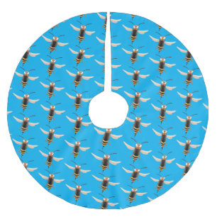 Sonnenlich wütende Hornet Wespe Cartoon Illustrati Polyester Weihnachtsbaumdecke