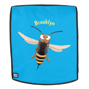 Sonnenlich wütende Hornet Wespe Cartoon Illustrati Rucksack