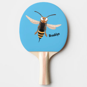 Sonnenlich wütende Hornet Wespe Cartoon Illustrati Tischtennis Schläger