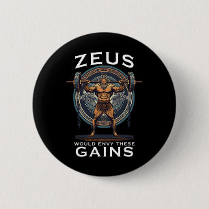 Sonnenliche Bodybuilding Muskel Spaß Griechen Gott Button