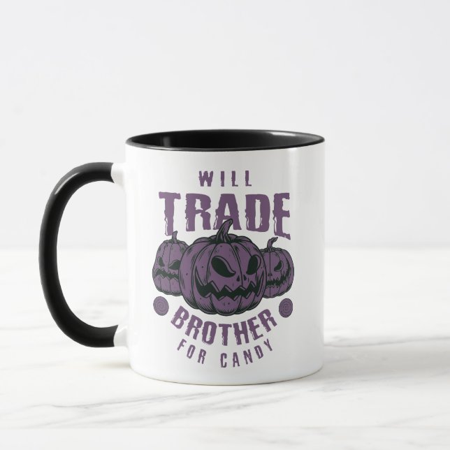 Sonnenliche Halloween-Tasse - Will Trade Brother f Tasse (Links)