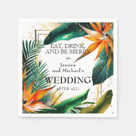 Sonnenliche Vögel im Paradies Bliss Serviette