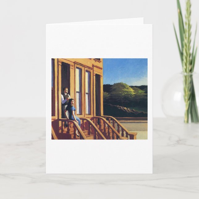 Sonnenlicht auf Brawnstones - Edward Hopper Karte (Vorderseite)