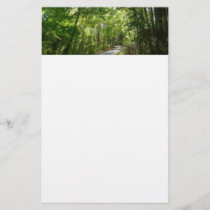 Sonnenlicht auf dem Waldweg im Centennial Park Briefpapier
