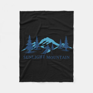 Sonnenlicht Berg Colorado Skigebiet Berge Fleecedecke