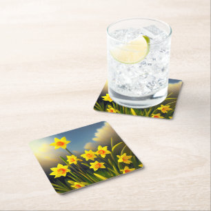 Sonnenlicht Blüten: Goldene Düfte in vollen Ruhm Rechteckiger Pappuntersetzer