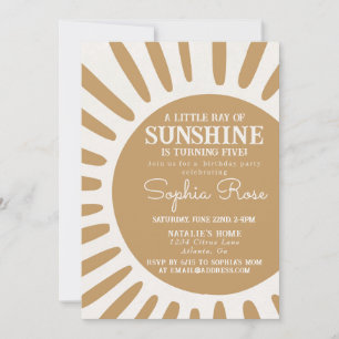 Sonnenlicht Boho Geburtstag Sonneneinladung Einladung