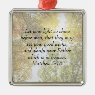 Sonnenlicht durch den Herbst Zucker Maples Bibel V Ornament Aus Metall