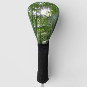 Sonnenlicht durch Regenwaldkanopie tropisches Grün Golf Headcover