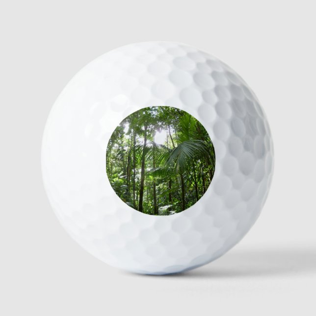 Sonnenlicht durch Regenwaldkanopie tropisches Grün Golfball (Vorderseite)
