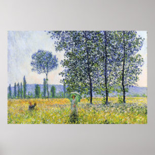 Sonnenlicht-Effekt unter den Pappeln Claude Monet Poster