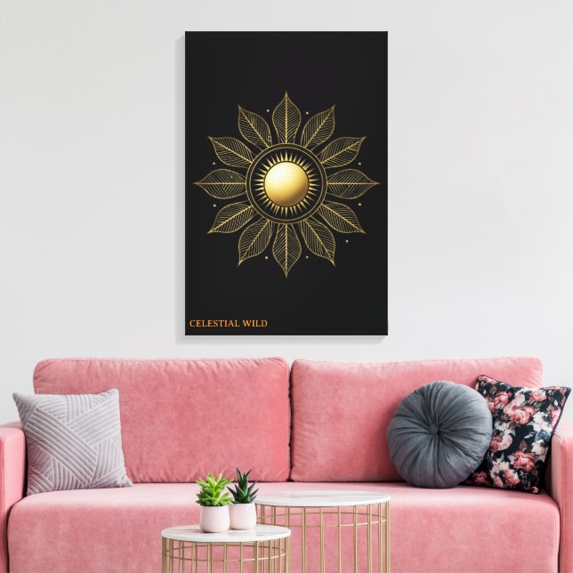 Sonnenlicht Erbe Lorbeer Fine Art Leinwand (Insitu (Wohnzimmer))