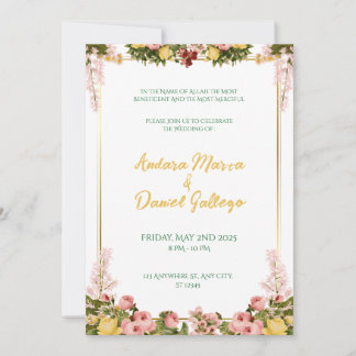 Sonnenlicht & Grün Hochzeitseinladung Einladung