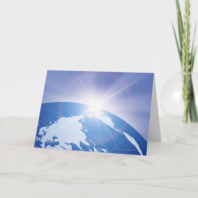 Sonnenlicht hinter der Erde Karte (Vorderseite)