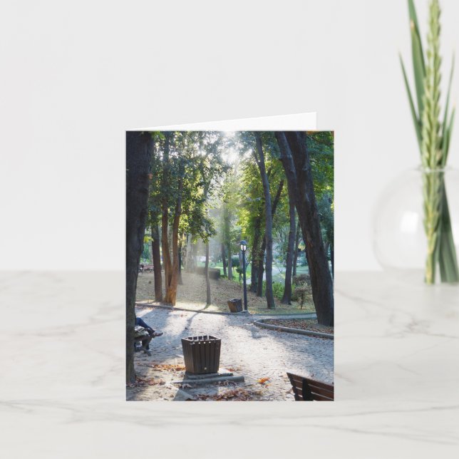 Sonnenlicht im Park - Anmerkungs-Karte Karte (Vorderseite)