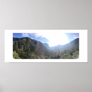 Sonnenlicht im Tal Panoramafarbenfotografie Poster