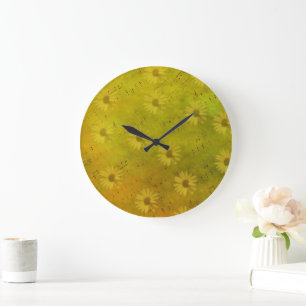 Sonnenlicht Mixed Media Große Wanduhr