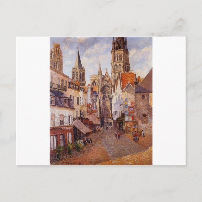 Sonnenlicht, Nachmittag, La Rue de l'Epicerie, Rou Postkarte (Vorderseite)