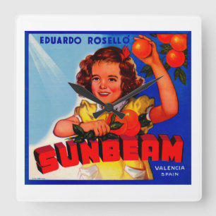 Sonnenlicht Quadratische Wanduhr