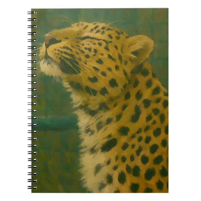 Sonnenlicht - Ruhender Leopard im Waldlicht Notizblock (Vorderseite)
