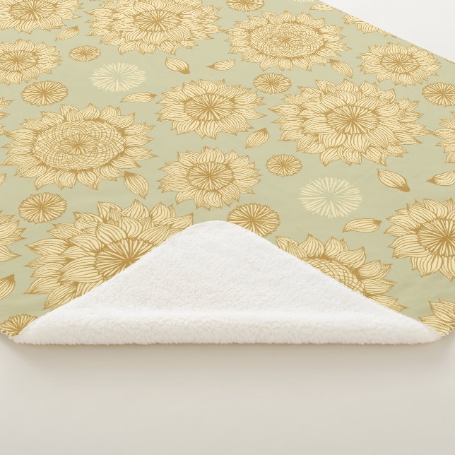 Sonnenlicht Stille II in Light Olive Sherpadecke (3/4)