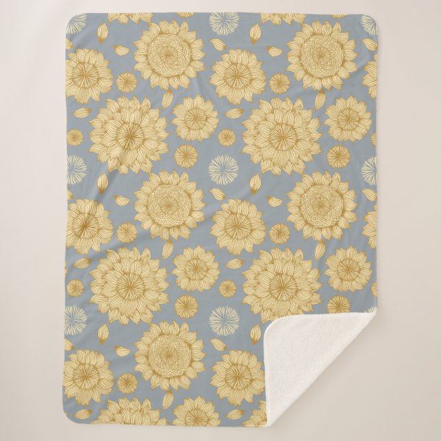 Sonnenlicht Stille II in Soft Blue Gray Sherpadecke (Vorderseite)