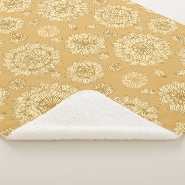 Sonnenlicht Stillness II in warmer Amber Sherpadecke (3/4)