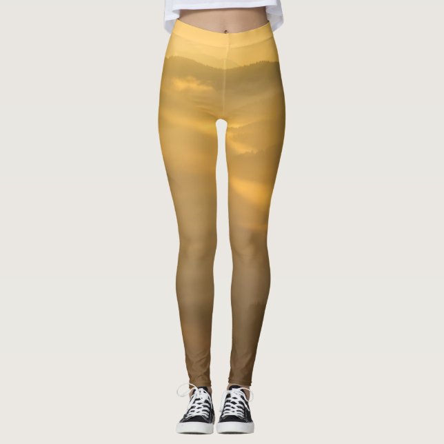 Sonnenlicht strahlt am Nebel Leggings (Vorderseite)