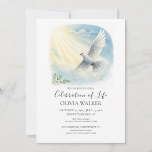 Sonnenlicht Taube Beerdigung Einladung